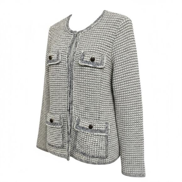 Talbots jacquard sweater jacket size M - Picture 3 of 12